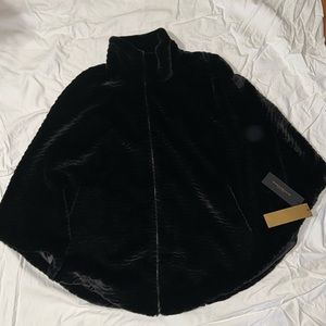 Donna Karan black fur cape (NEW)